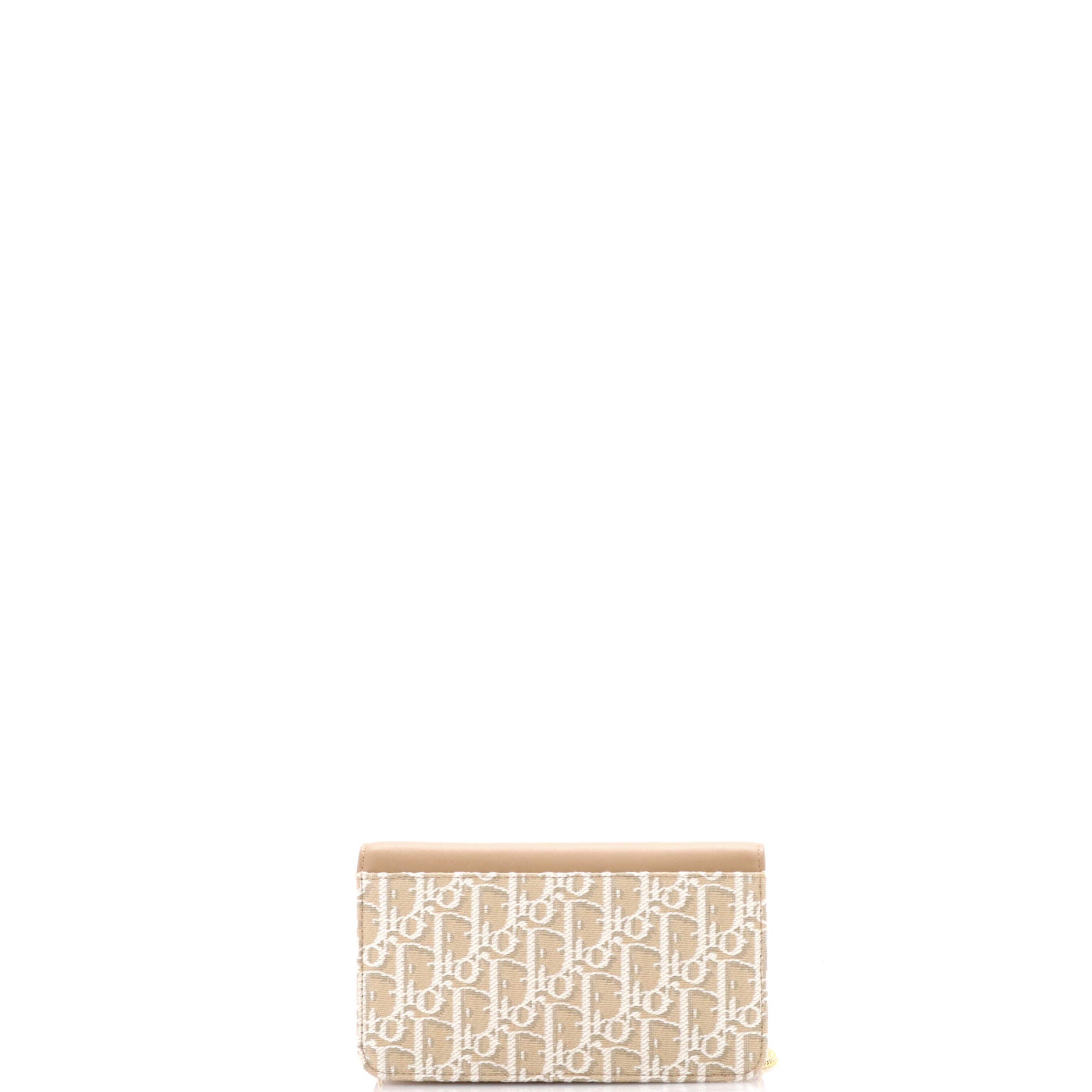 Miss Caro Pouch with Chain Oblique Canvas and Leather