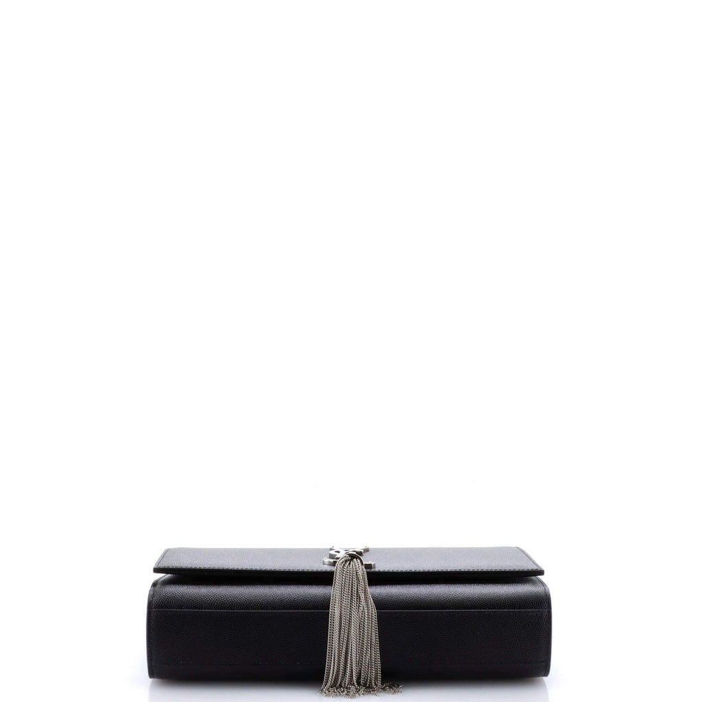 Classic Monogram Tassel Crossbody Bag Grainy Leather Small