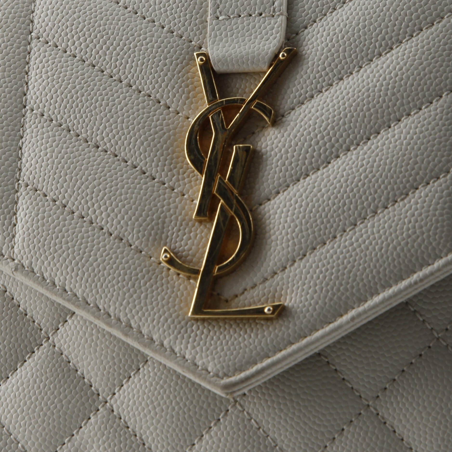 Classic Monogram Chain Wallet Mixed Matelasse Leather Medium
