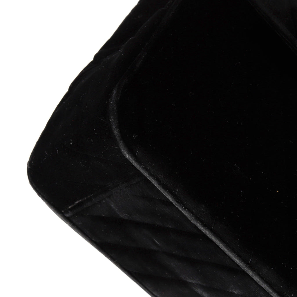 Vintage Classic Single Flap Bag Chevron Velvet Maxi