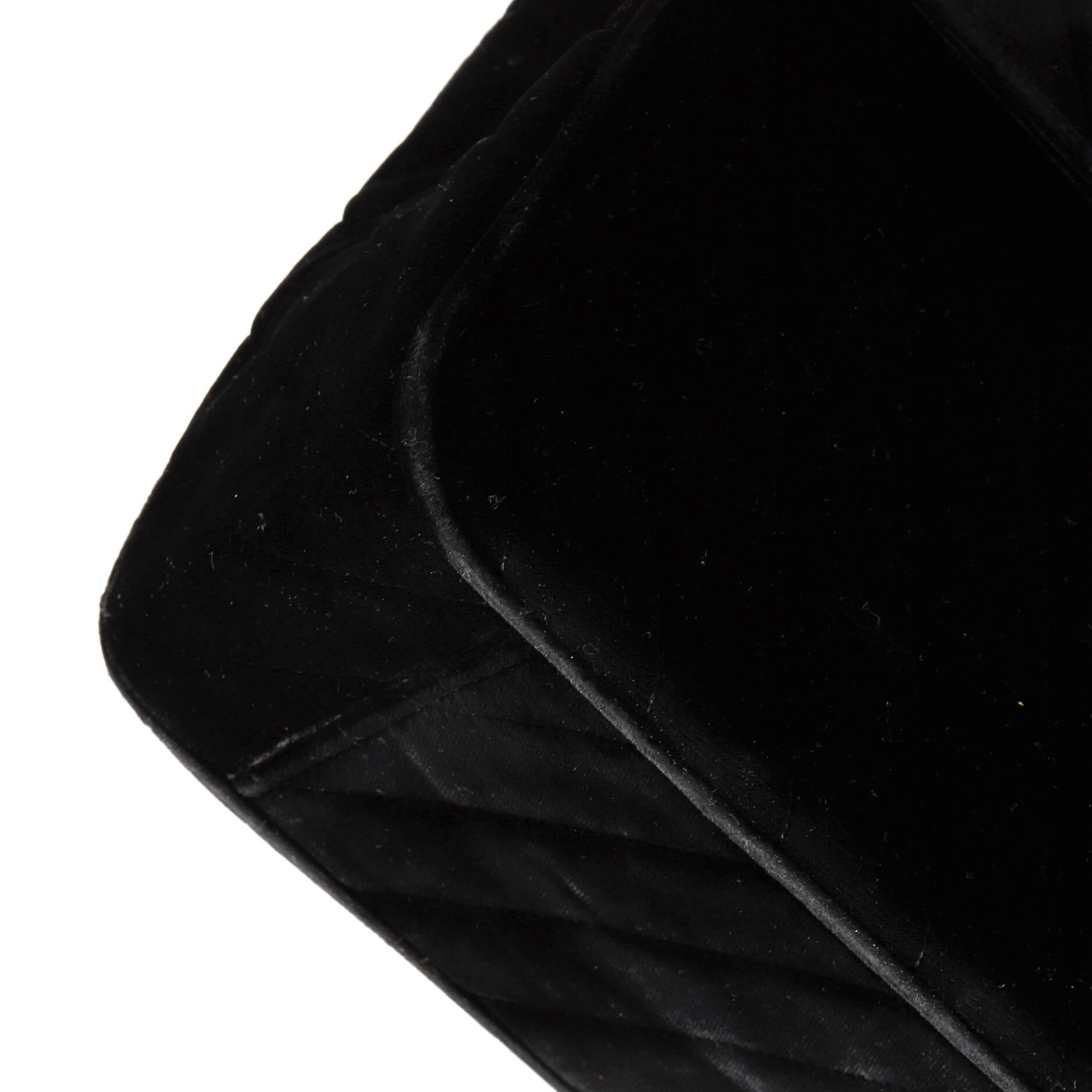 Vintage Classic Single Flap Bag Chevron Velvet Maxi