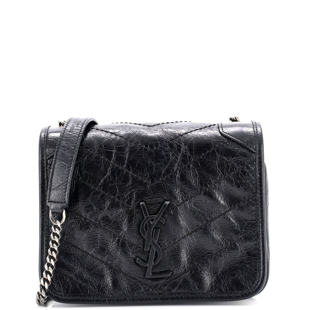 Niki Chain Wallet Matelasse Chevron Leather