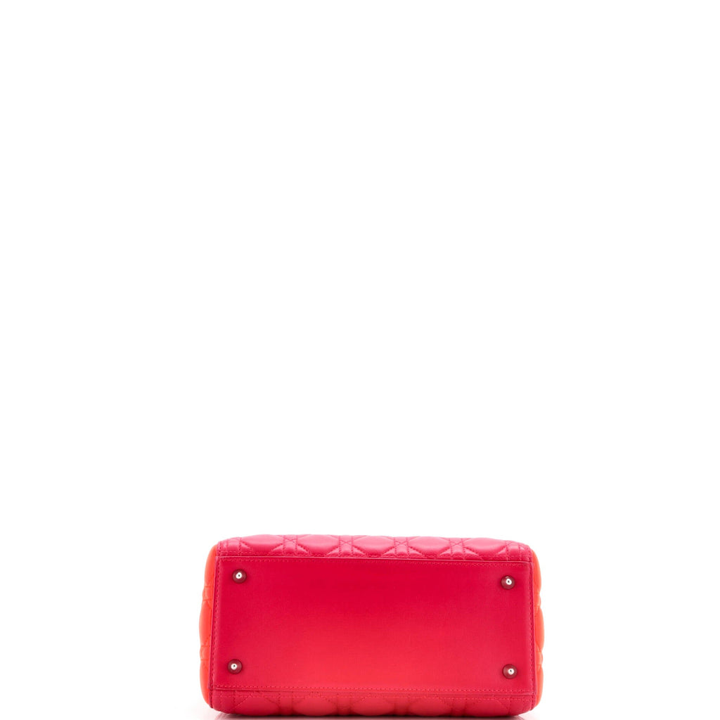 Tricolor Lady Dior Bag Cannage Quilt Lambskin Medium