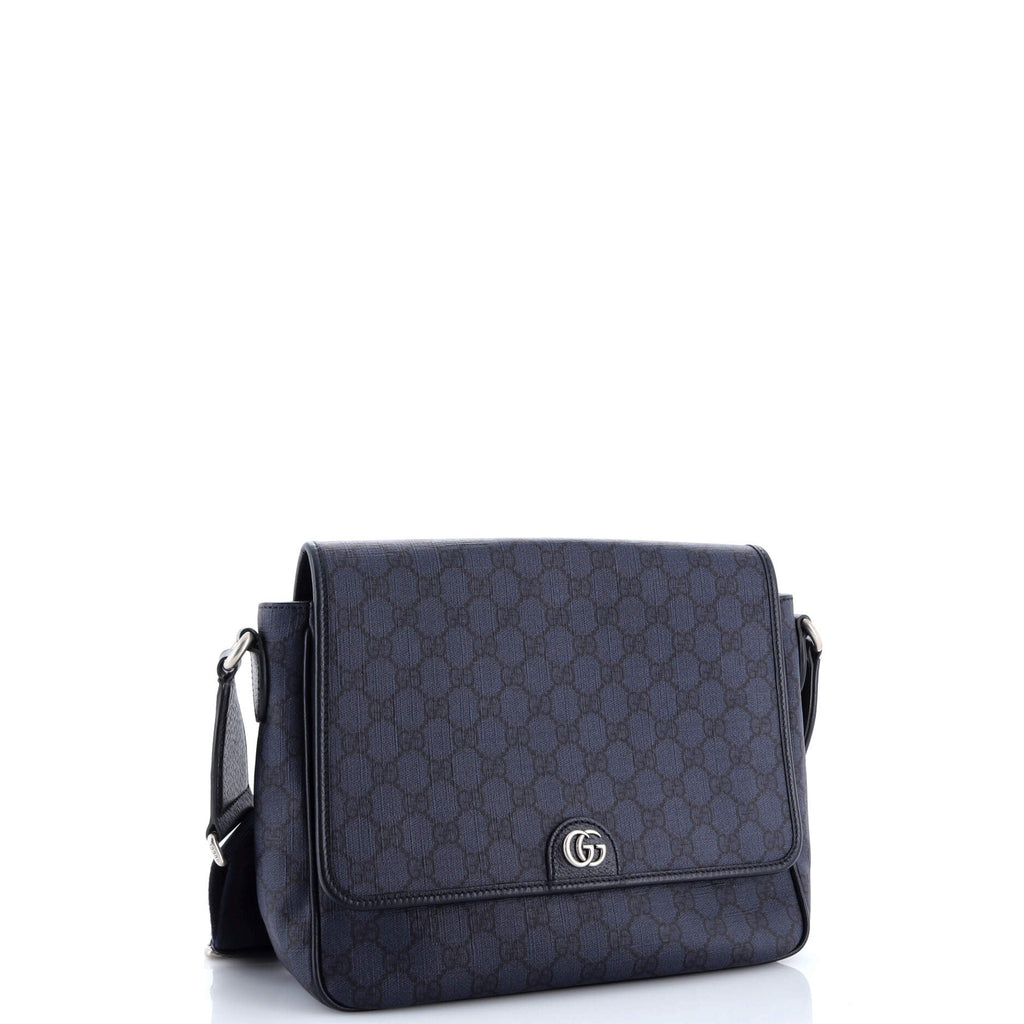 Ophidia Flap Messenger Bag GG Coated Canvas Medium