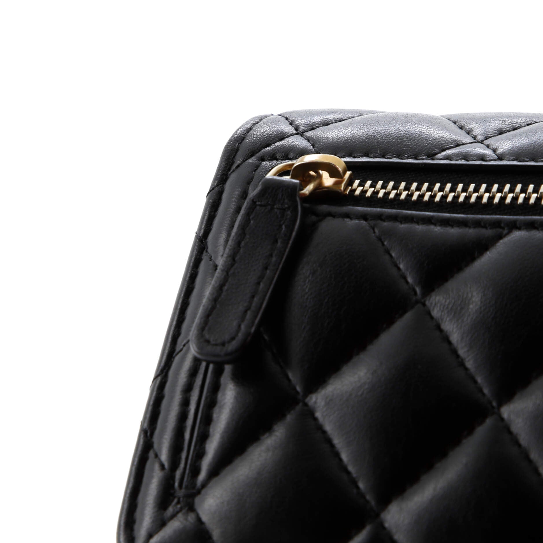 CC Enamel Full Flap Bag Quilted Lambskin Mini