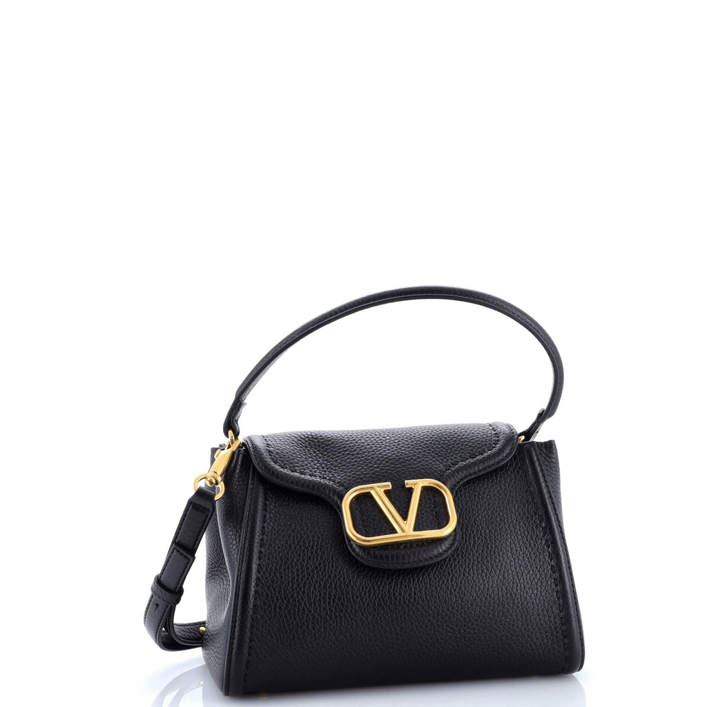 VLogo All Time Top Handle Bag Leather Small
