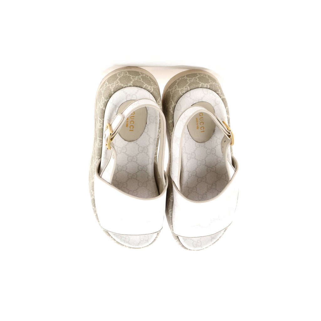 Women's Angelina Platform Slingback Sandals GG Coated Canvas