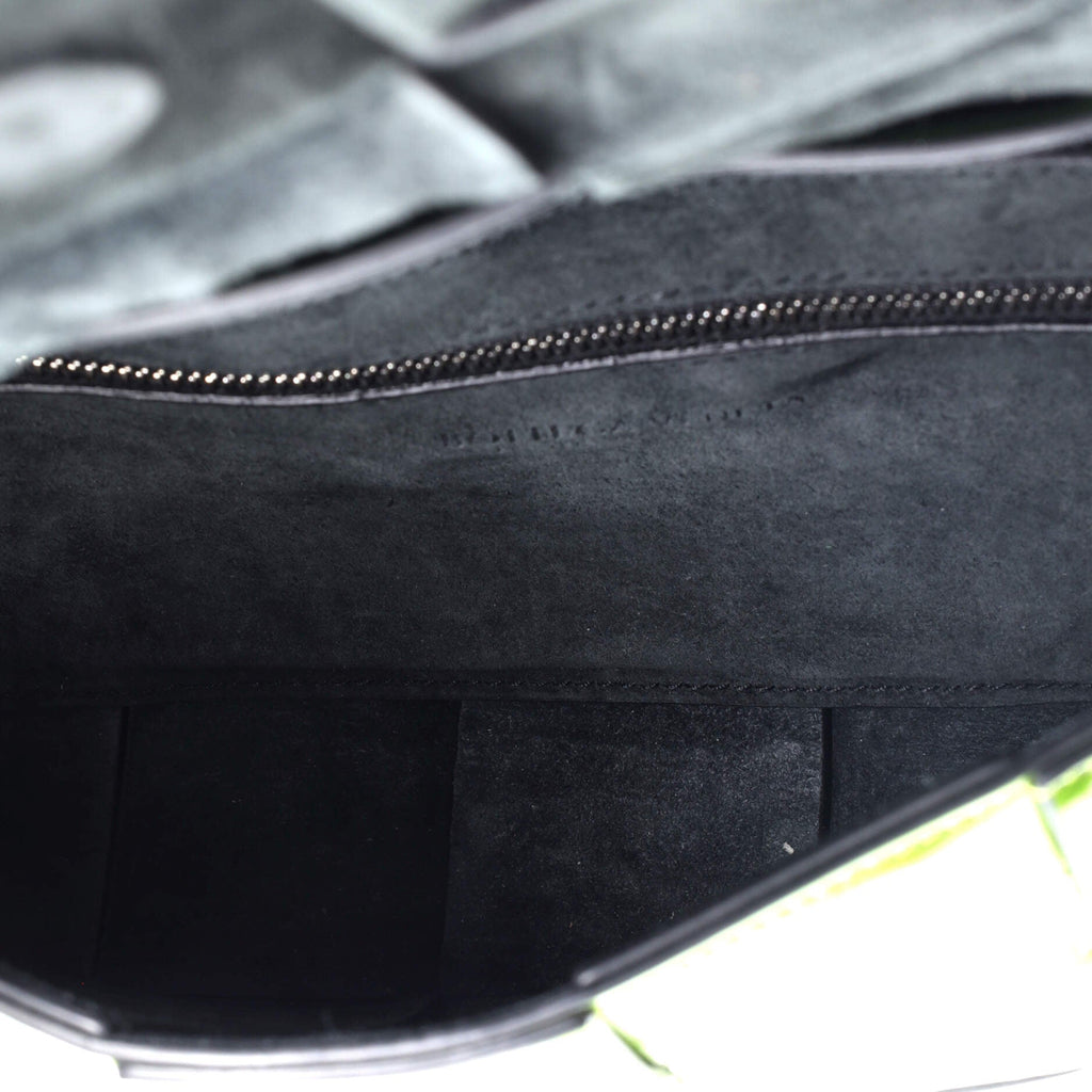 Cassette Crossbody Bag Maxi Intrecciato Crinkled Metallic Leather