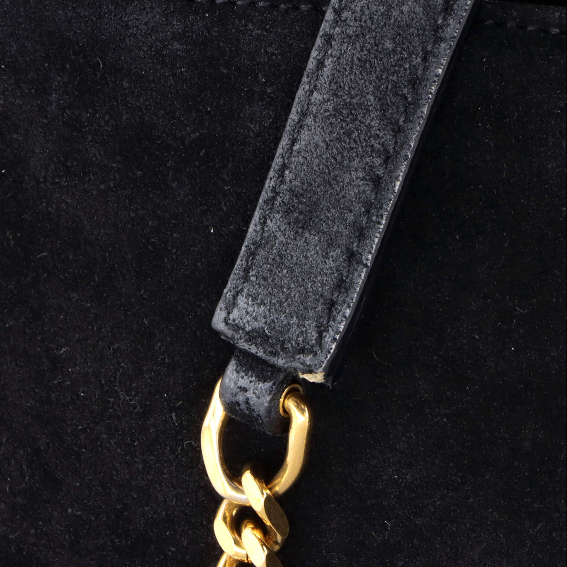 Classic Monogram Fringe Crossbody Bag Suede Small