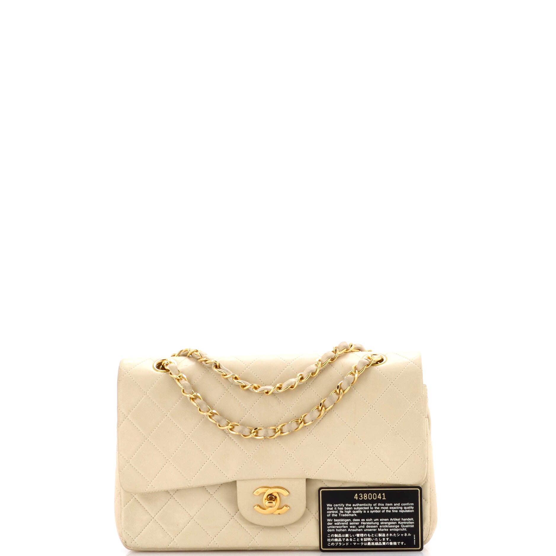 Vintage Classic Double Flap Bag Quilted Lambskin Medium