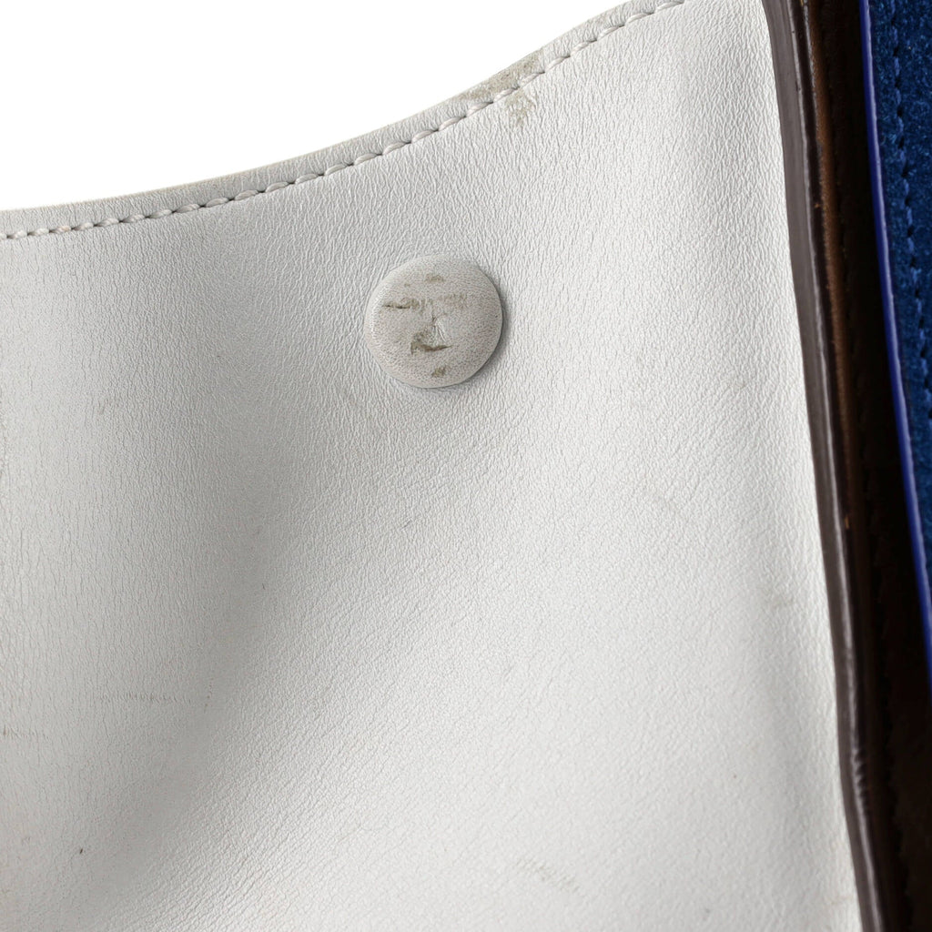 Tricolor Trapeze Bag Suede Medium