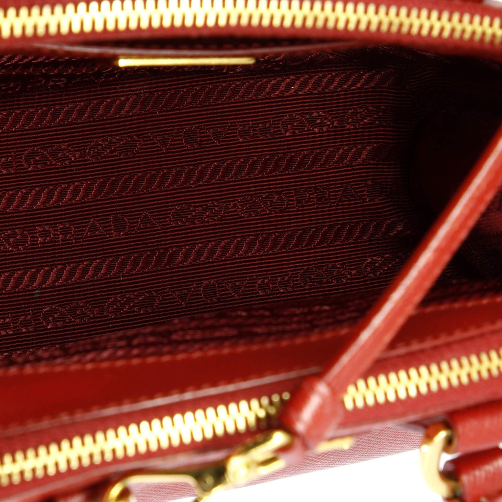 Galleria Double Zip Tote Saffiano Leather Mini