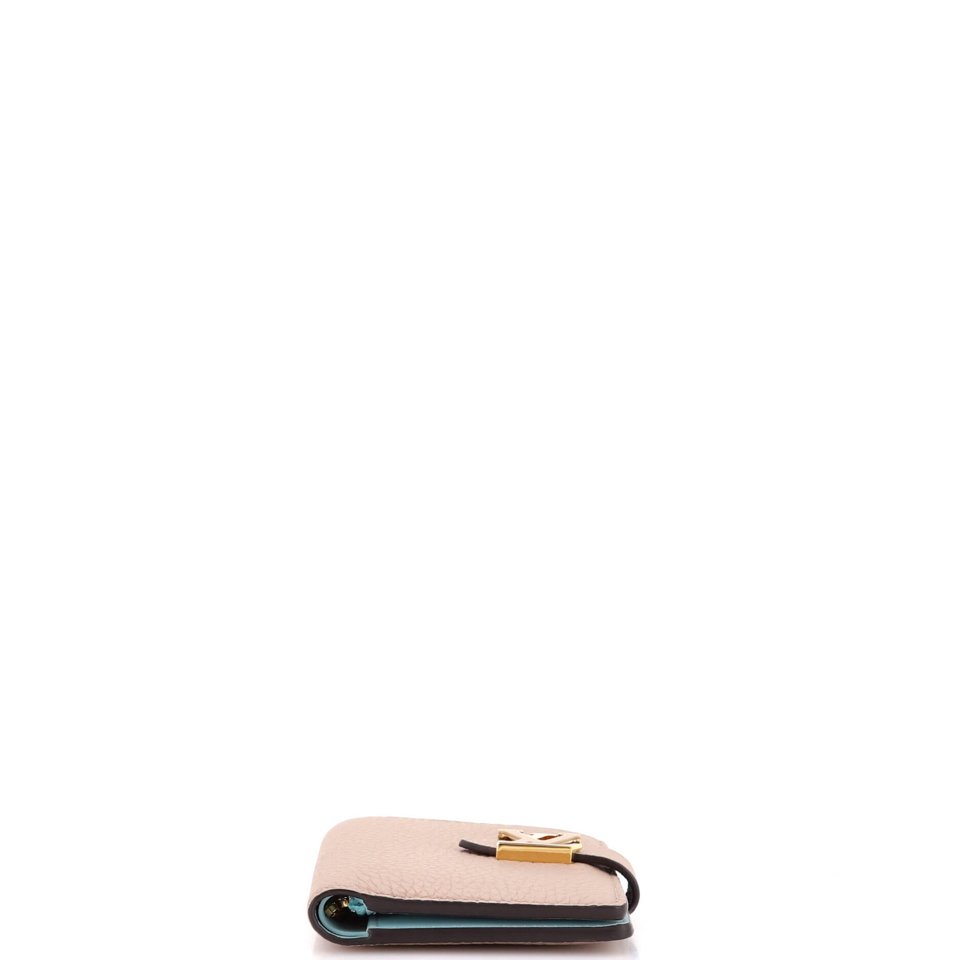 LV Vertical Wallet Taurillion Leather Compact