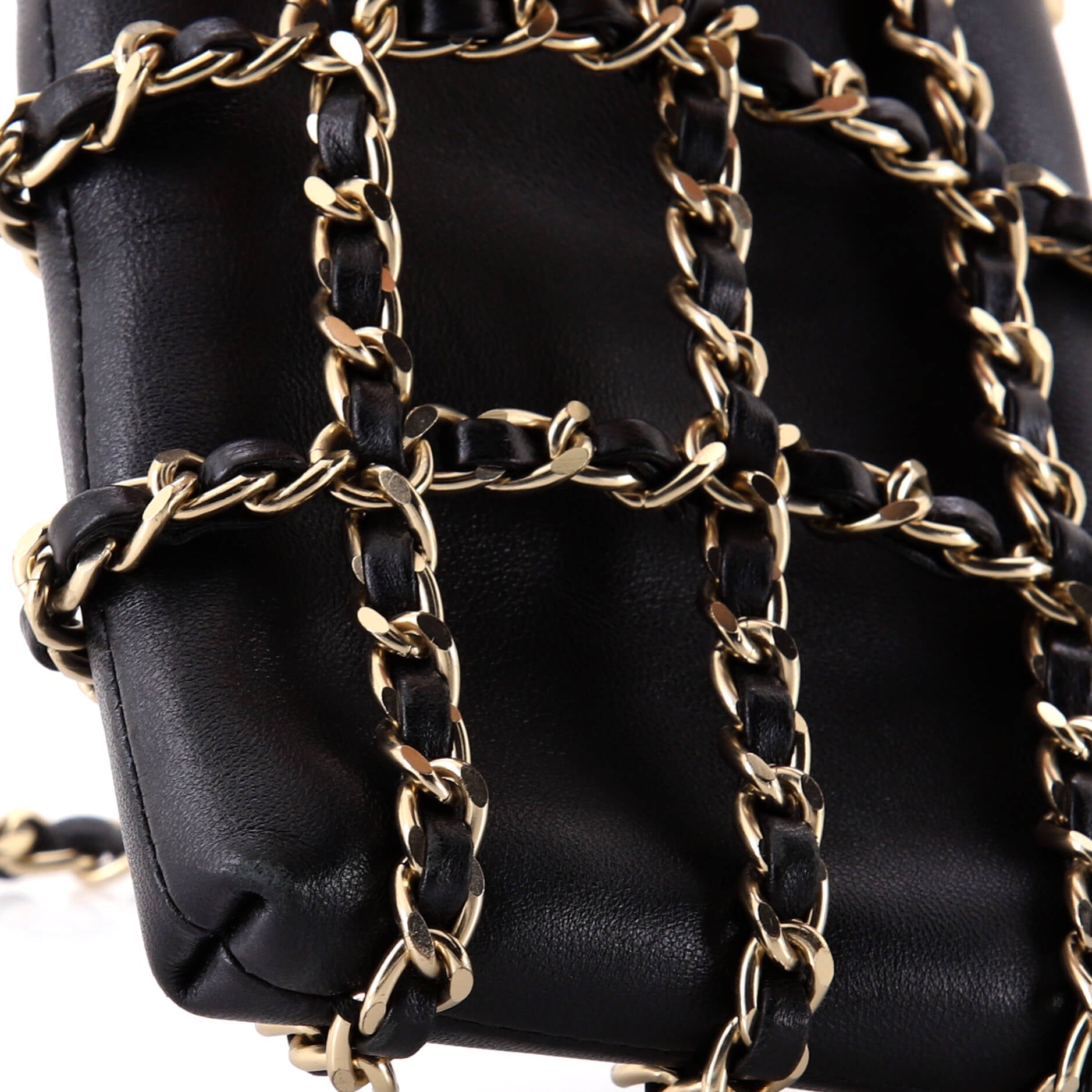 Tech Me Out Clutch With Chain Lambskin