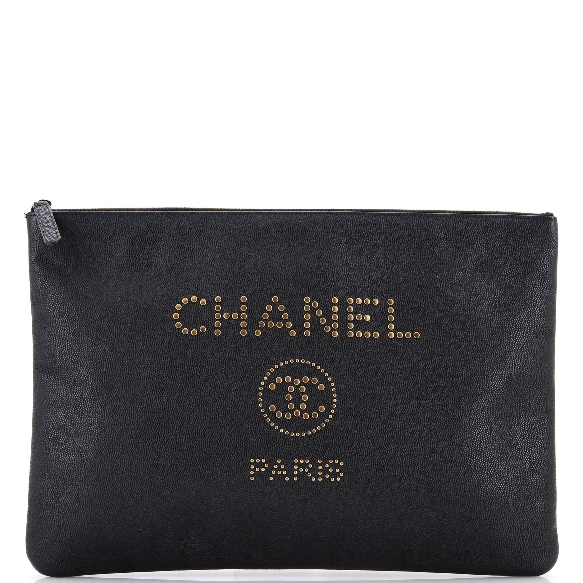Deauville Pouch Studded Caviar Large