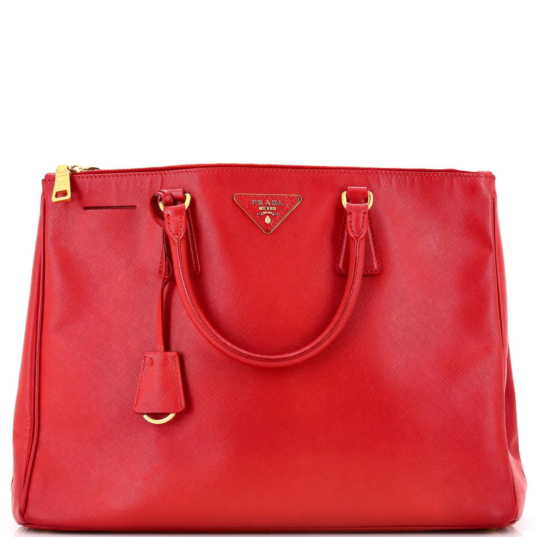 Double Zip Lux Tote Saffiano Leather Large