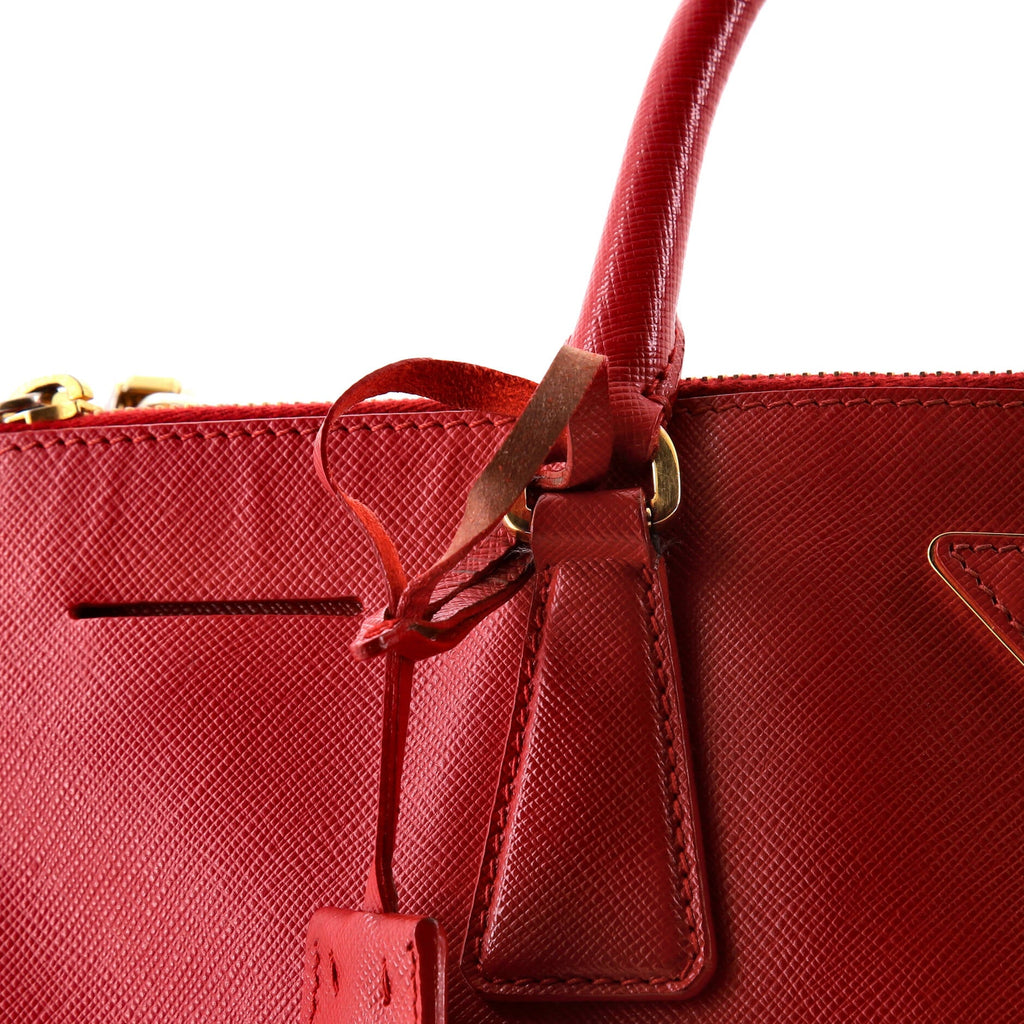 Double Zip Lux Tote Saffiano Leather Large