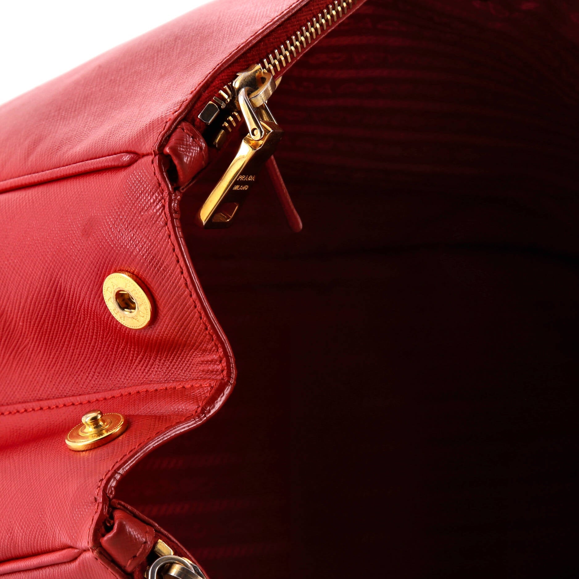 Double Zip Lux Tote Saffiano Leather Large
