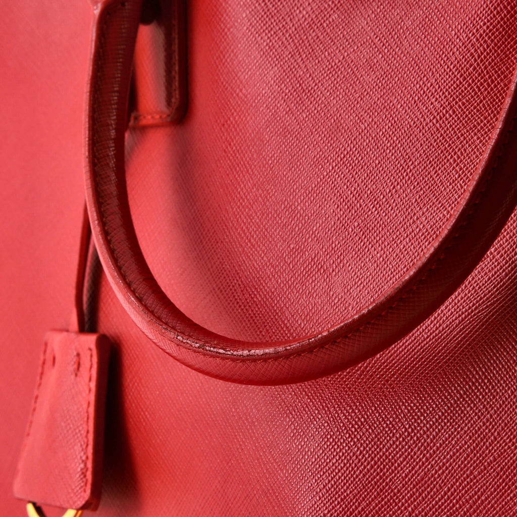 Double Zip Lux Tote Saffiano Leather Large