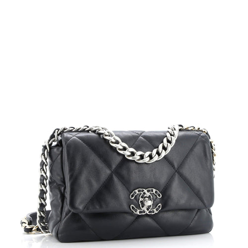 19 Flap Bag Quilted Leather Medium