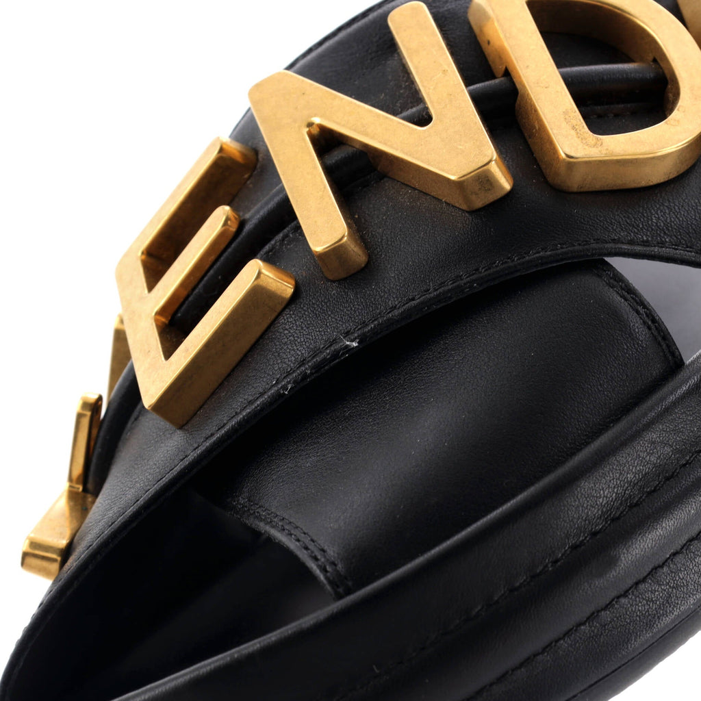Women's Fendigraphy Slide Sandals Leather