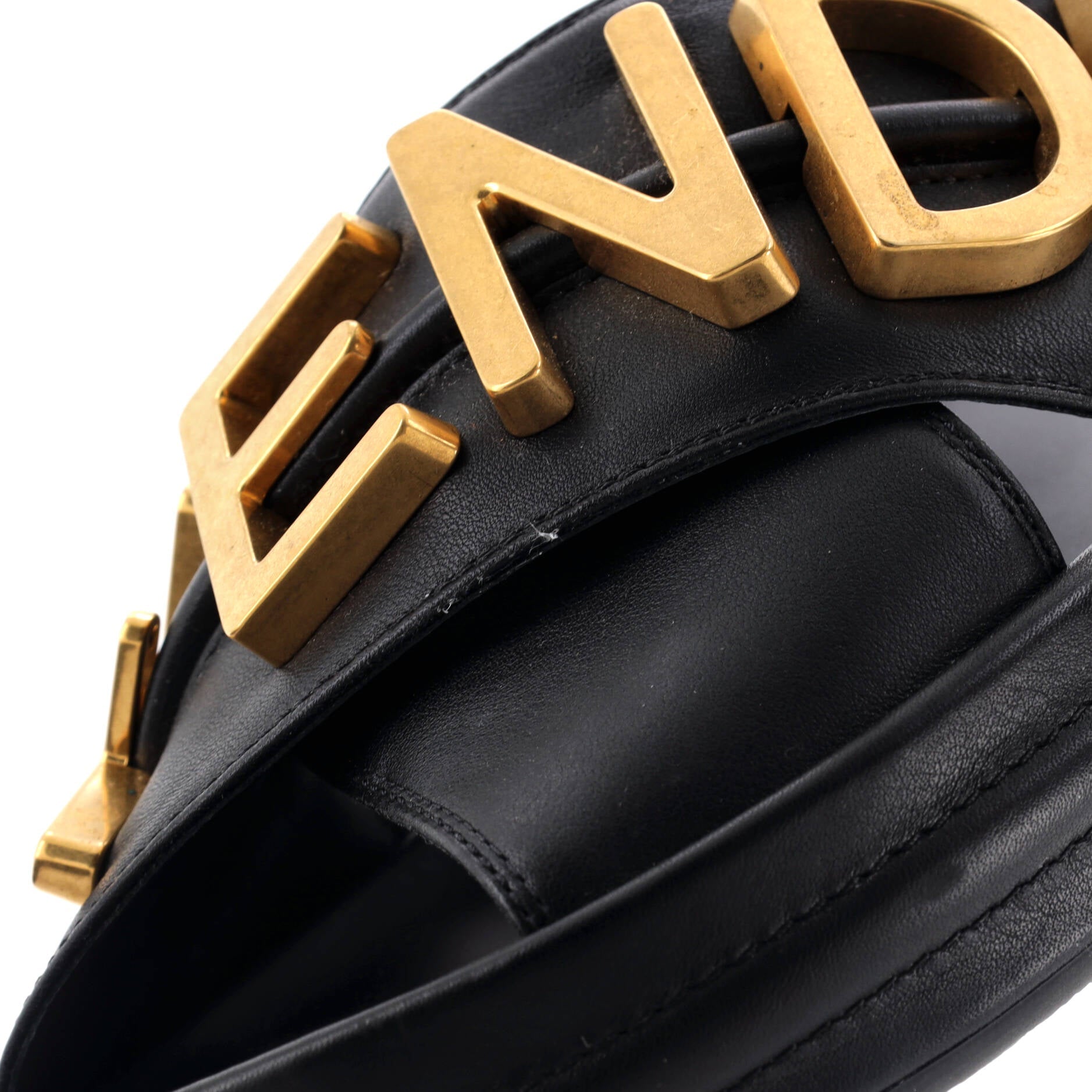 Women's Fendigraphy Slide Sandals Leather