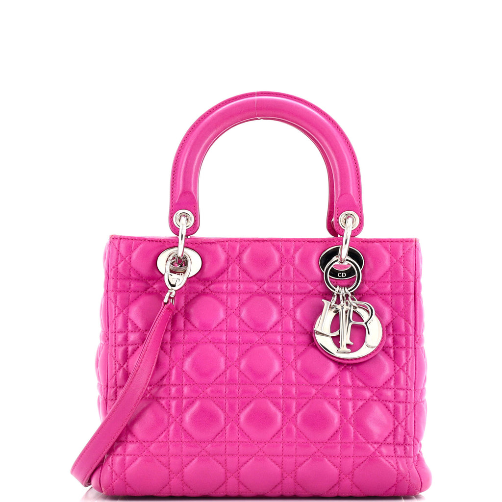 Lady Dior Bag Cannage Quilt Lambskin Medium