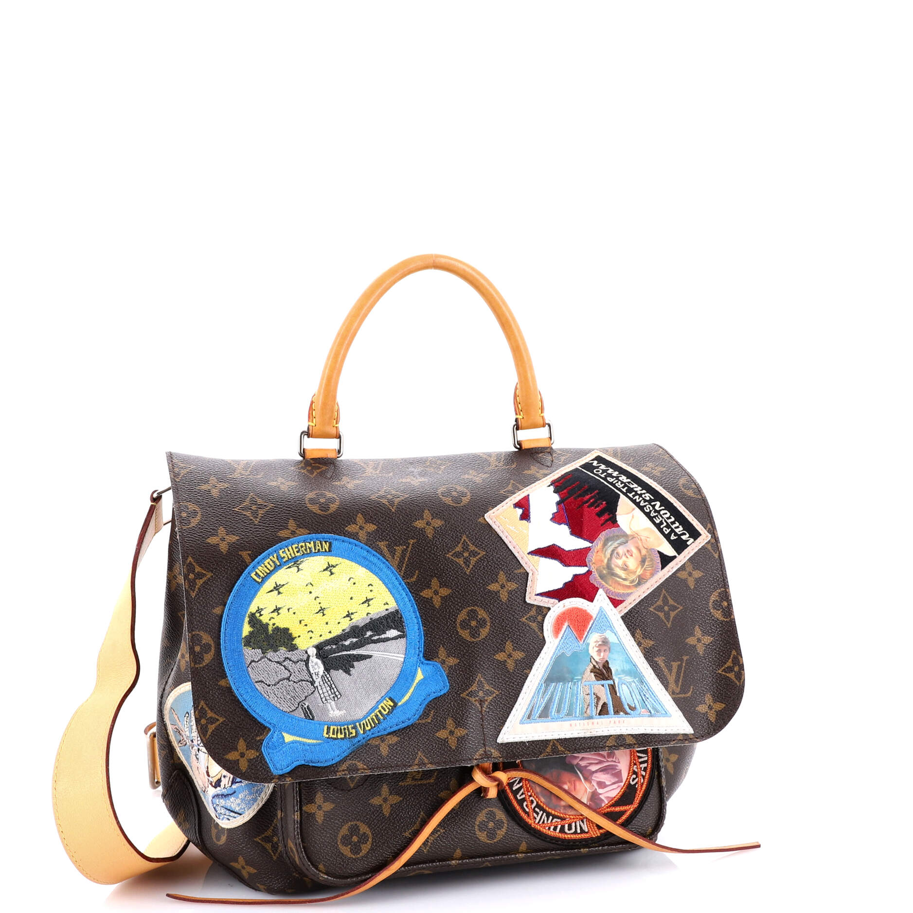 Cindy Sherman Camera Messenger Bag Patch Embellished Monogram Canvas