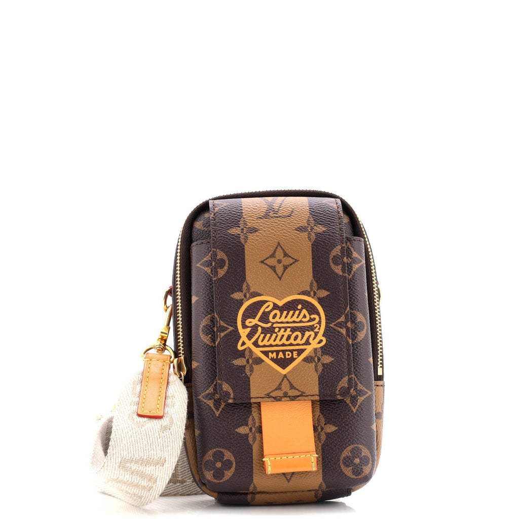 Nigo Flap Double Phone Pouch Limited Edition Stripes Monogram Canvas