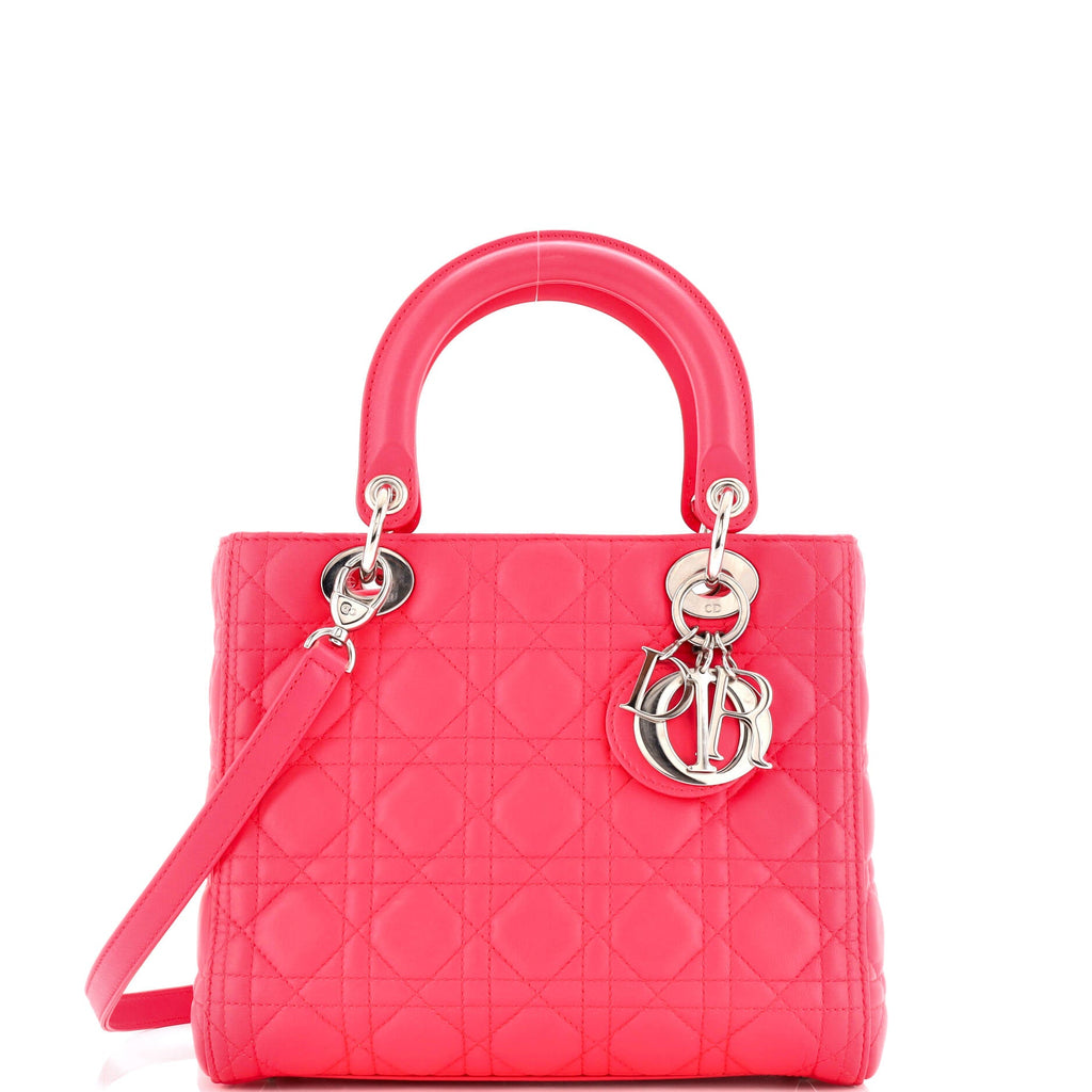 Lady Dior Bag Cannage Quilt Lambskin Medium