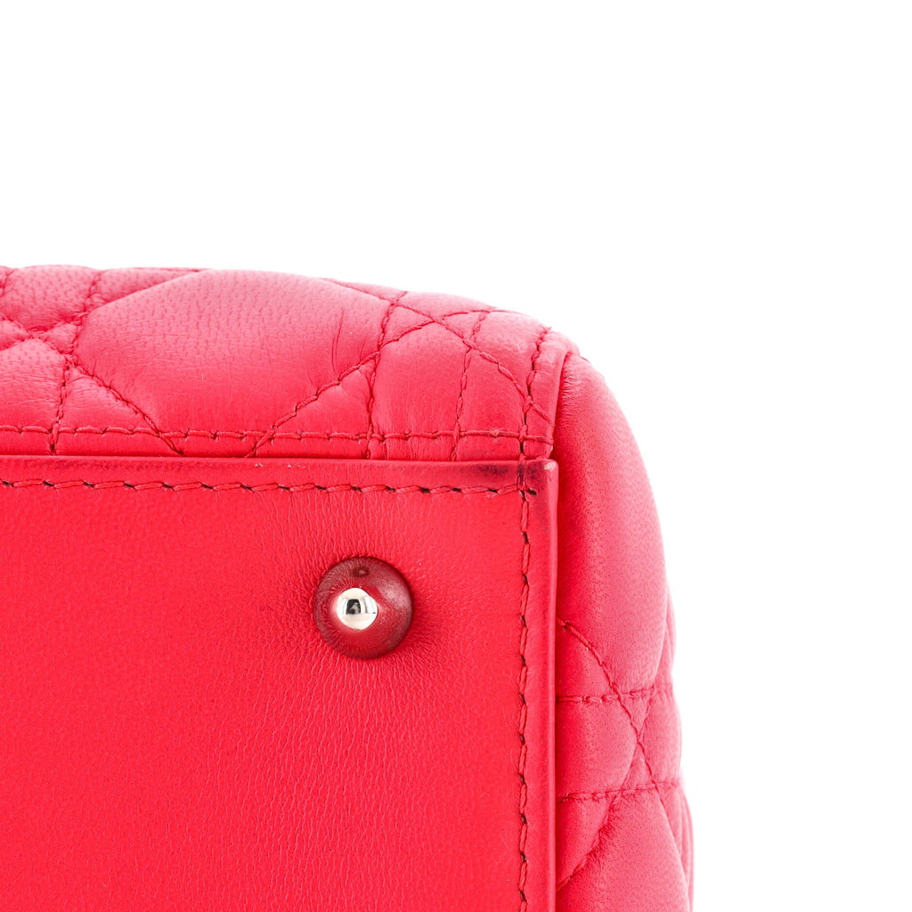 Lady Dior Bag Cannage Quilt Lambskin Medium