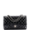 Classic Double Flap Bag Quilted Patent Medium