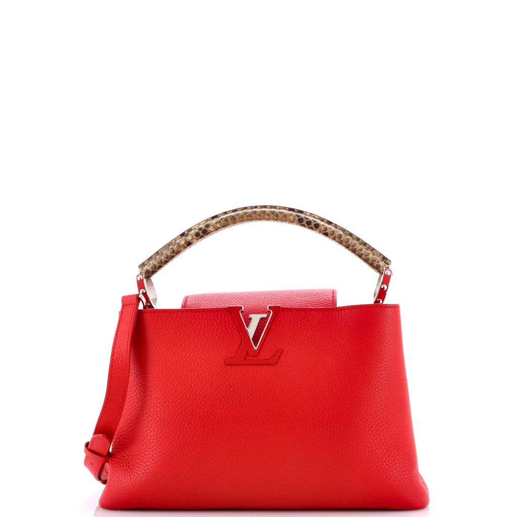 Capucines Bag Leather with Python PM