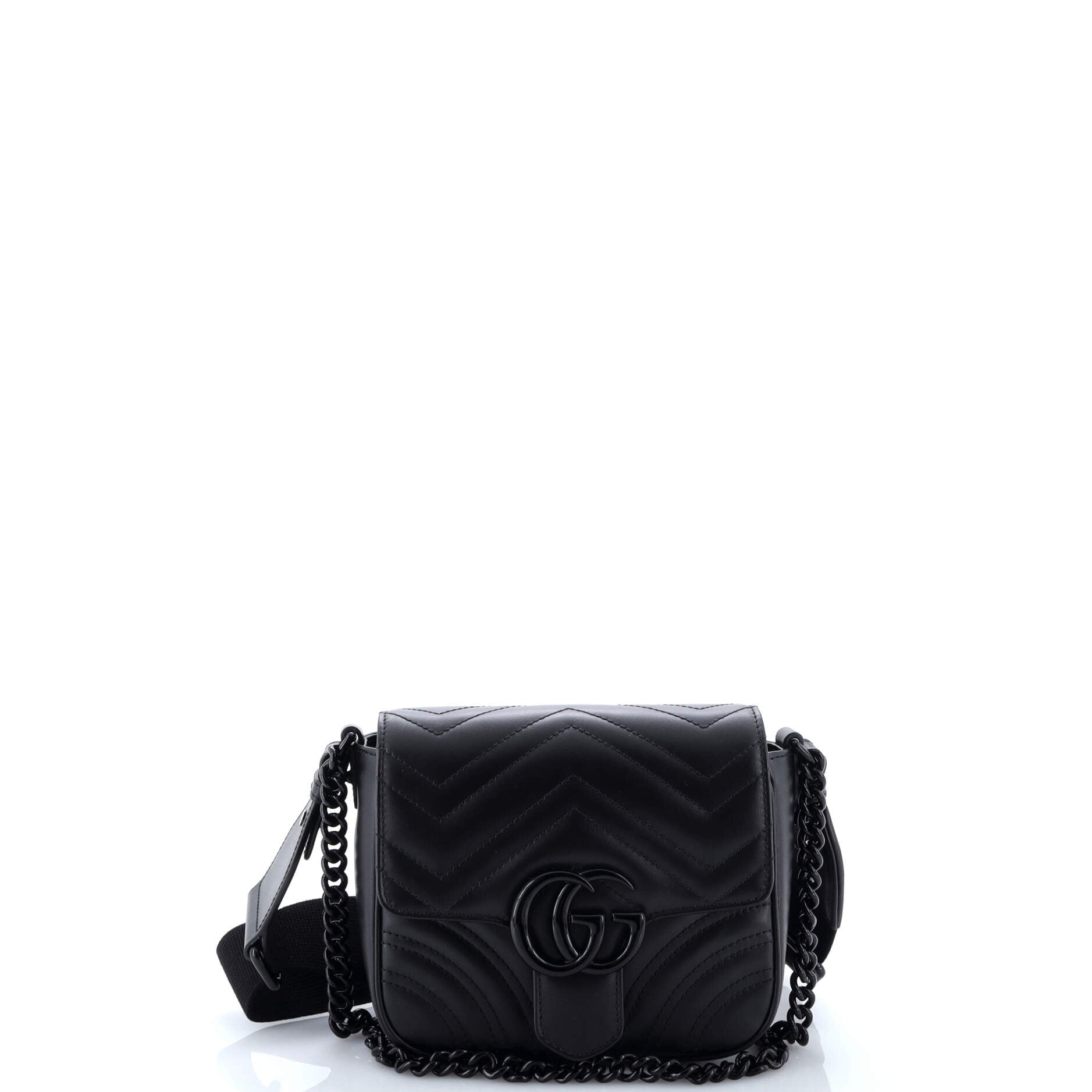 GG Marmont Convertible Flap Shoulder Bag Matelasse Leather Mini