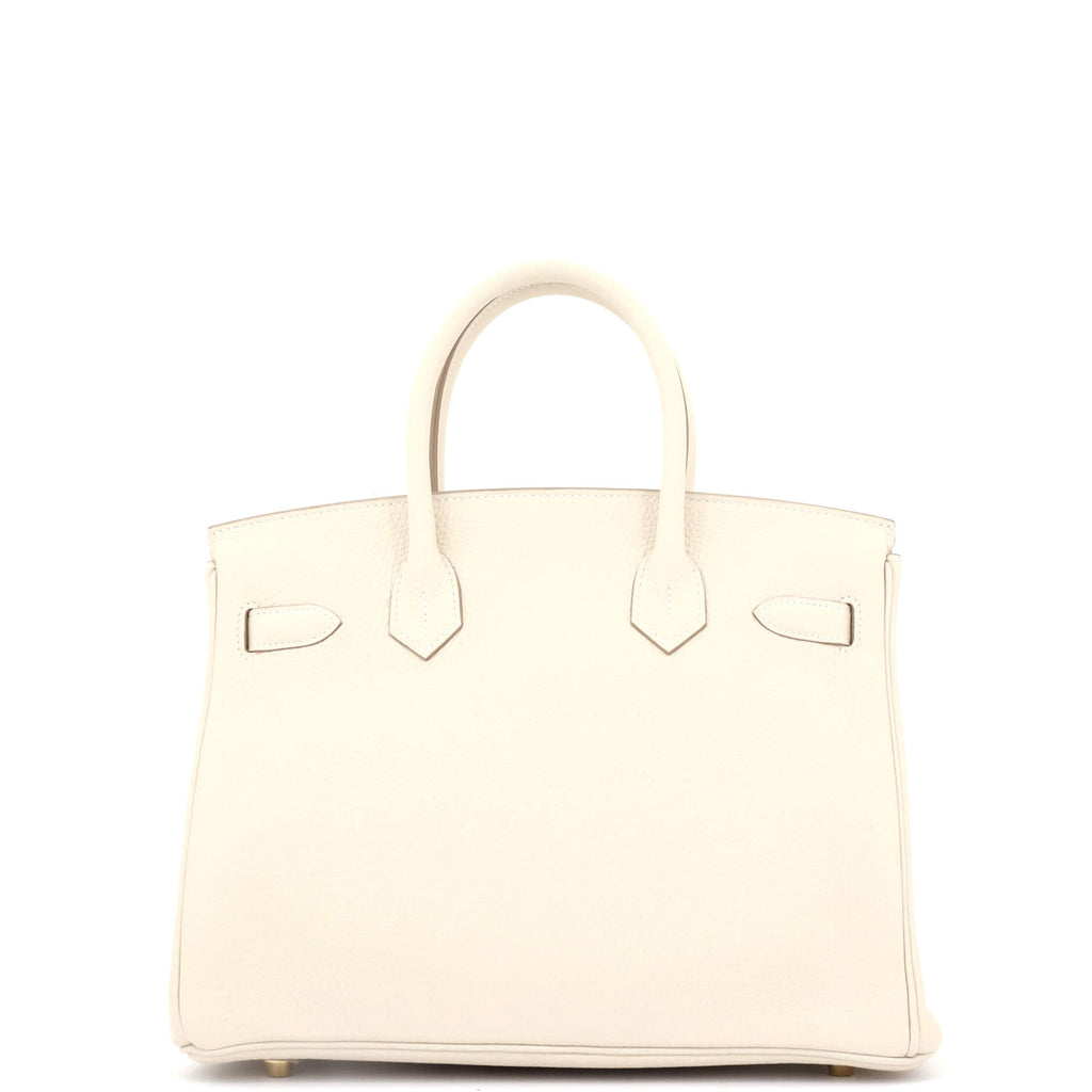 Birkin Handbag Light Clemence with Gold Hardware 30