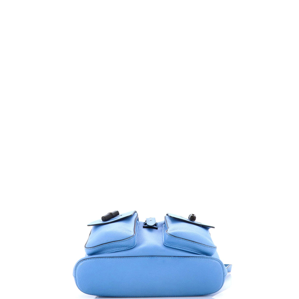 Bamboo Tassel Backpack Leather Medium