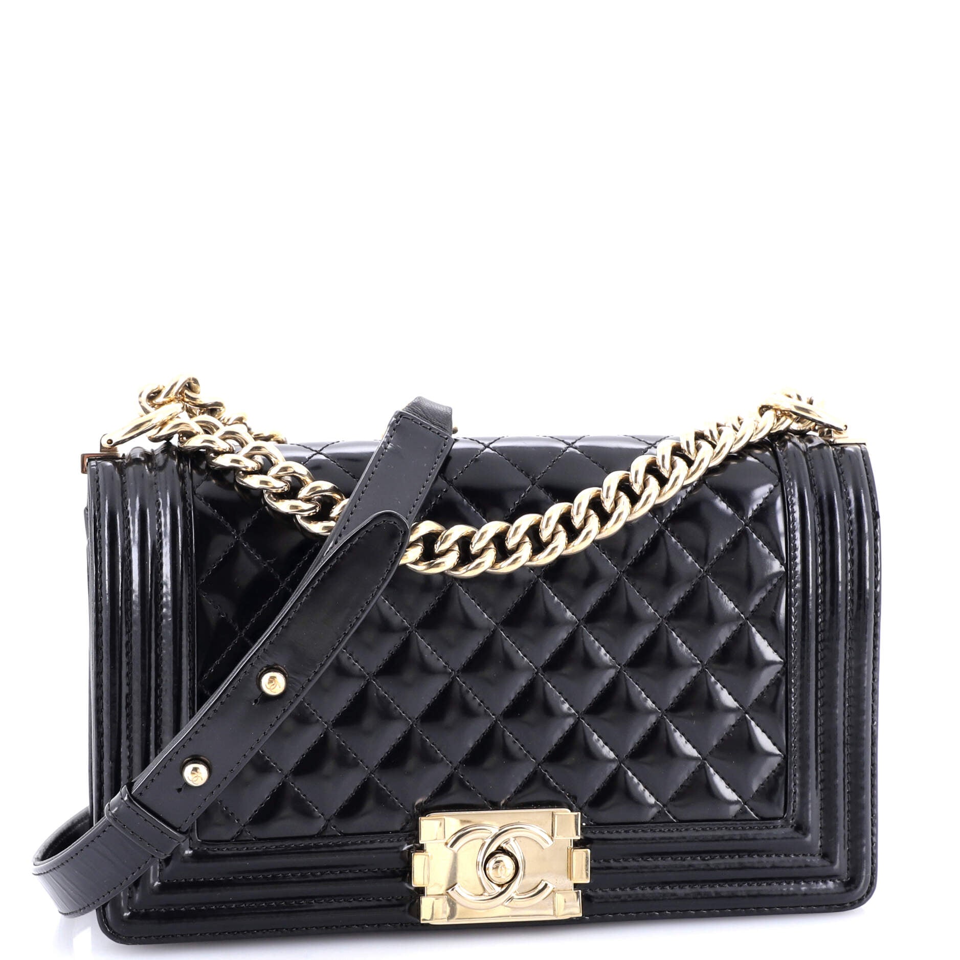 Boy Flap Bag Quilted Iridescent Glazed Calfskin Old Medium