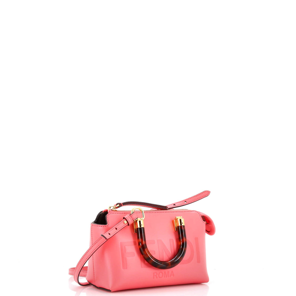 Logo By The Way Top Handle Bag Embossed Leather Mini