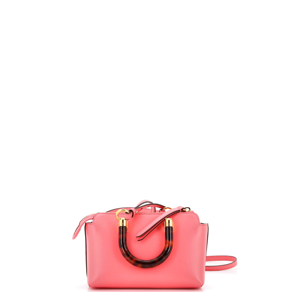 Logo By The Way Top Handle Bag Embossed Leather Mini