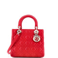 Lady Dior Bag Cannage Quilt Lambskin Medium