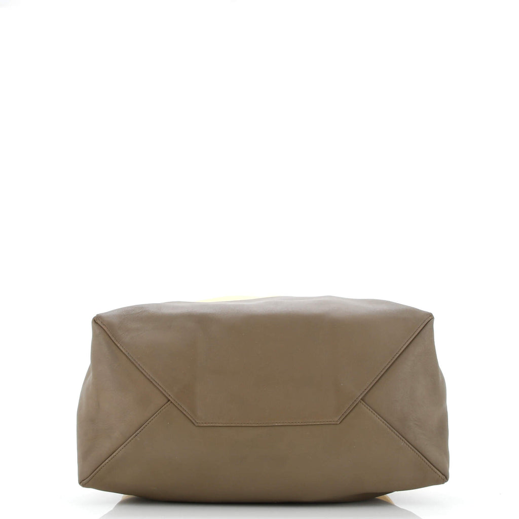 Horizontal Bi-Cabas Tote Leather Large