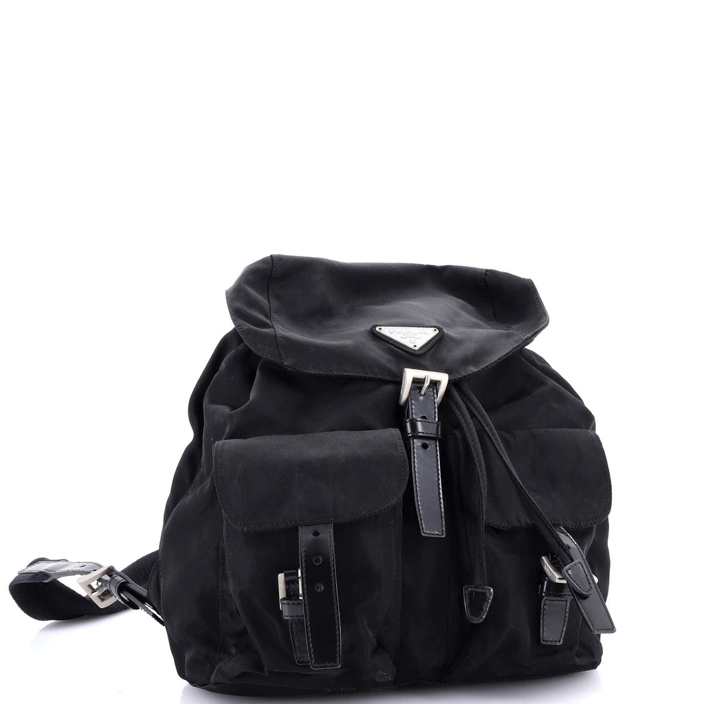Double Front Pocket Backpack Tessuto Small