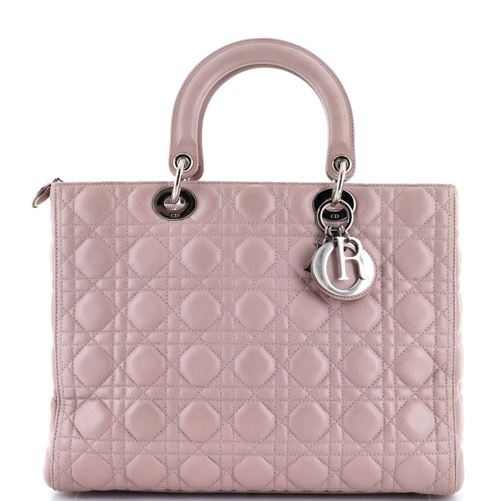 Lady Dior Bag Cannage Quilt Lambskin Large