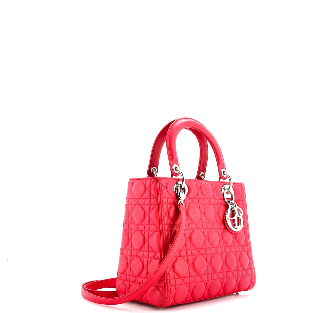 Lady Dior Bag Cannage Quilt Lambskin Medium