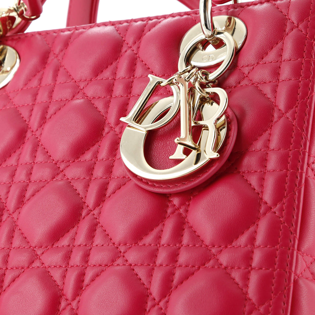 Lady Dior Bag Cannage Quilt Lambskin Medium