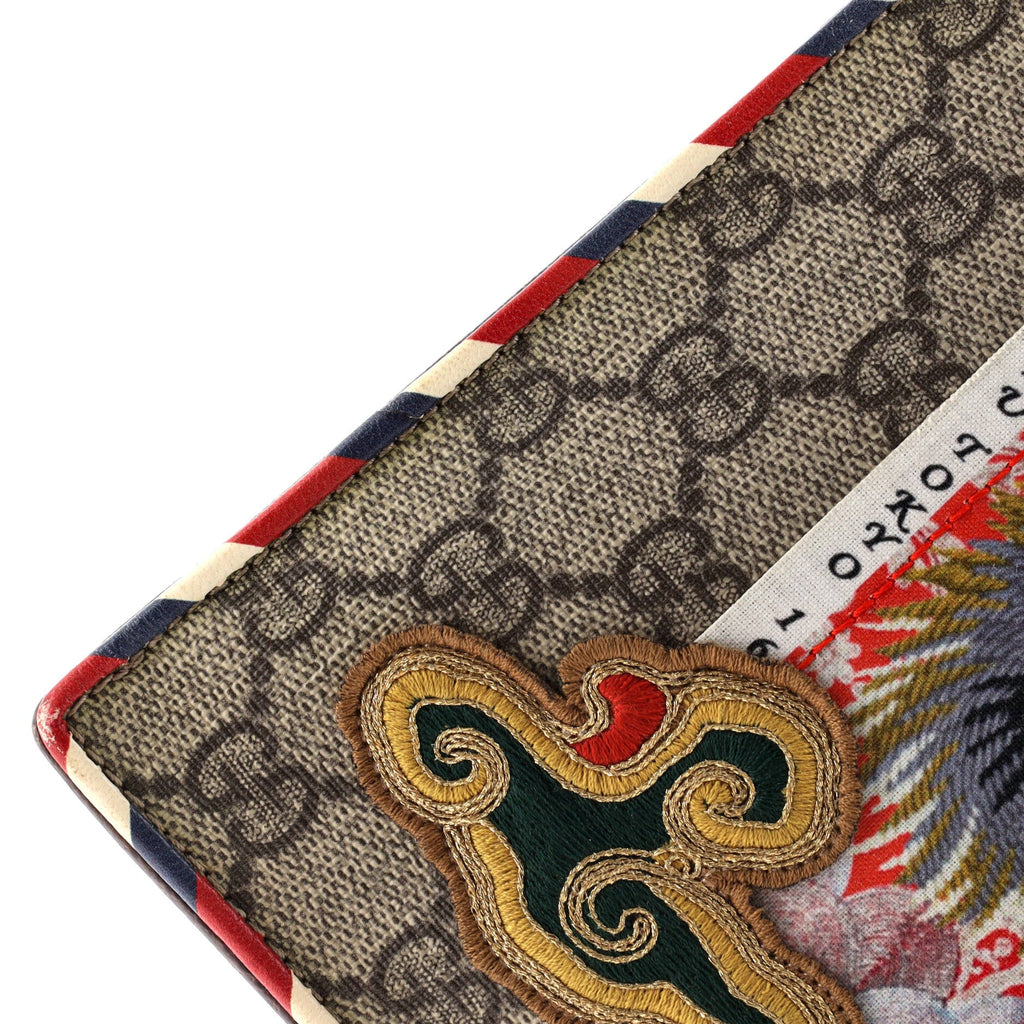 Courrier Pouch GG Coated Canvas with Applique