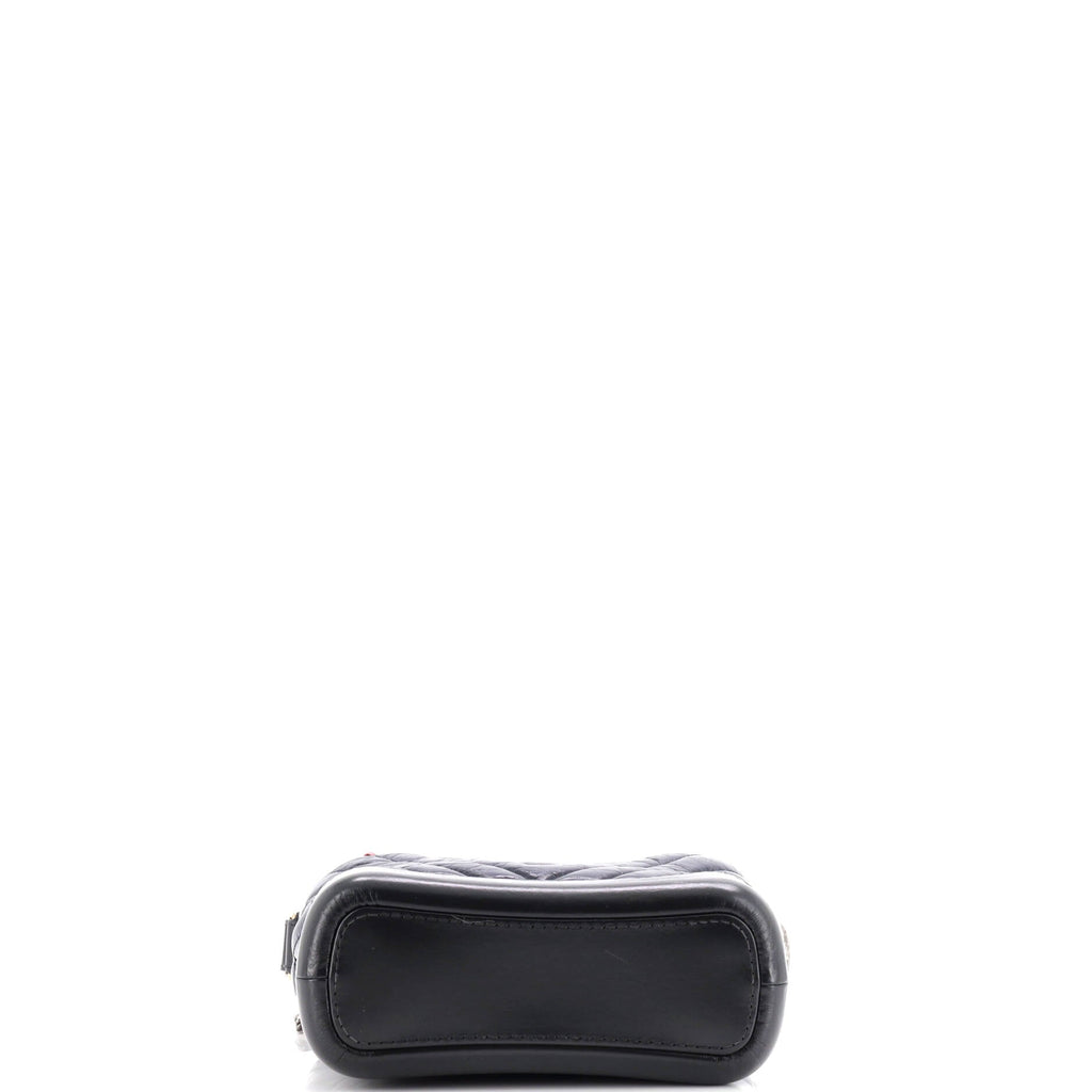 Gabrielle Hobo Chevron Aged Calfskin Small