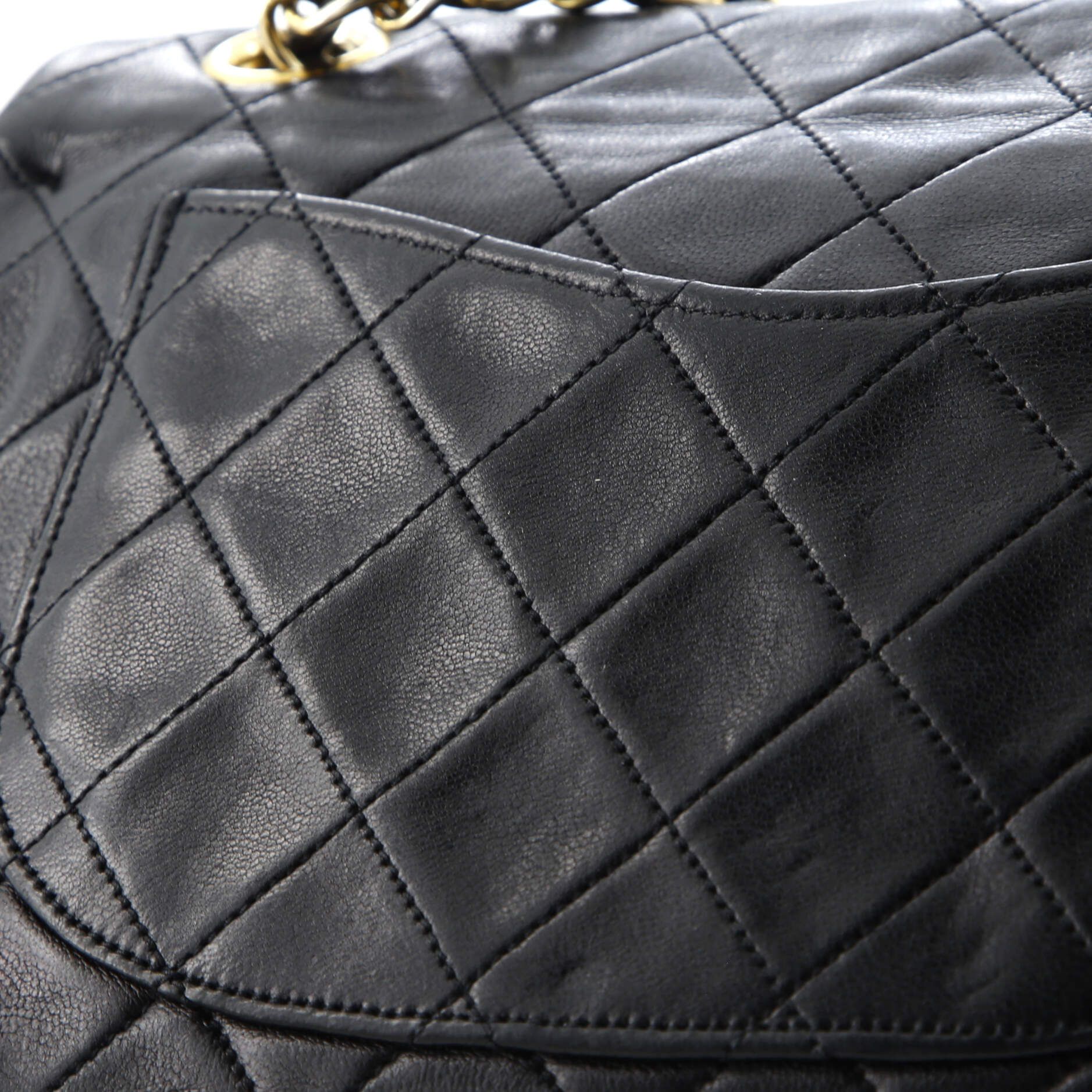 Vintage Classic Double Flap Bag Quilted Lambskin Small