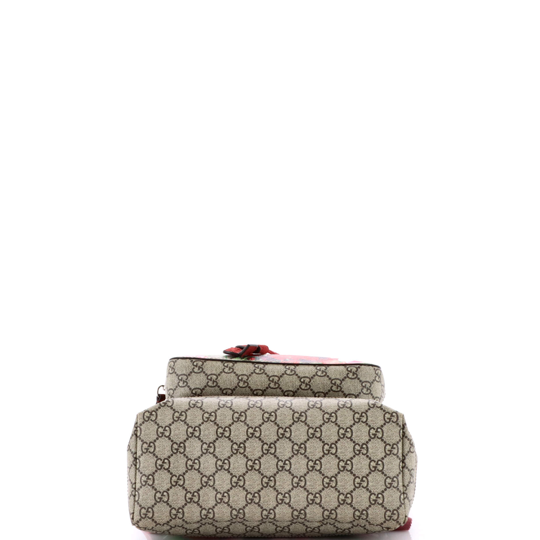 Buckle Backpack Blooms Print GG Coated Canvas Medium