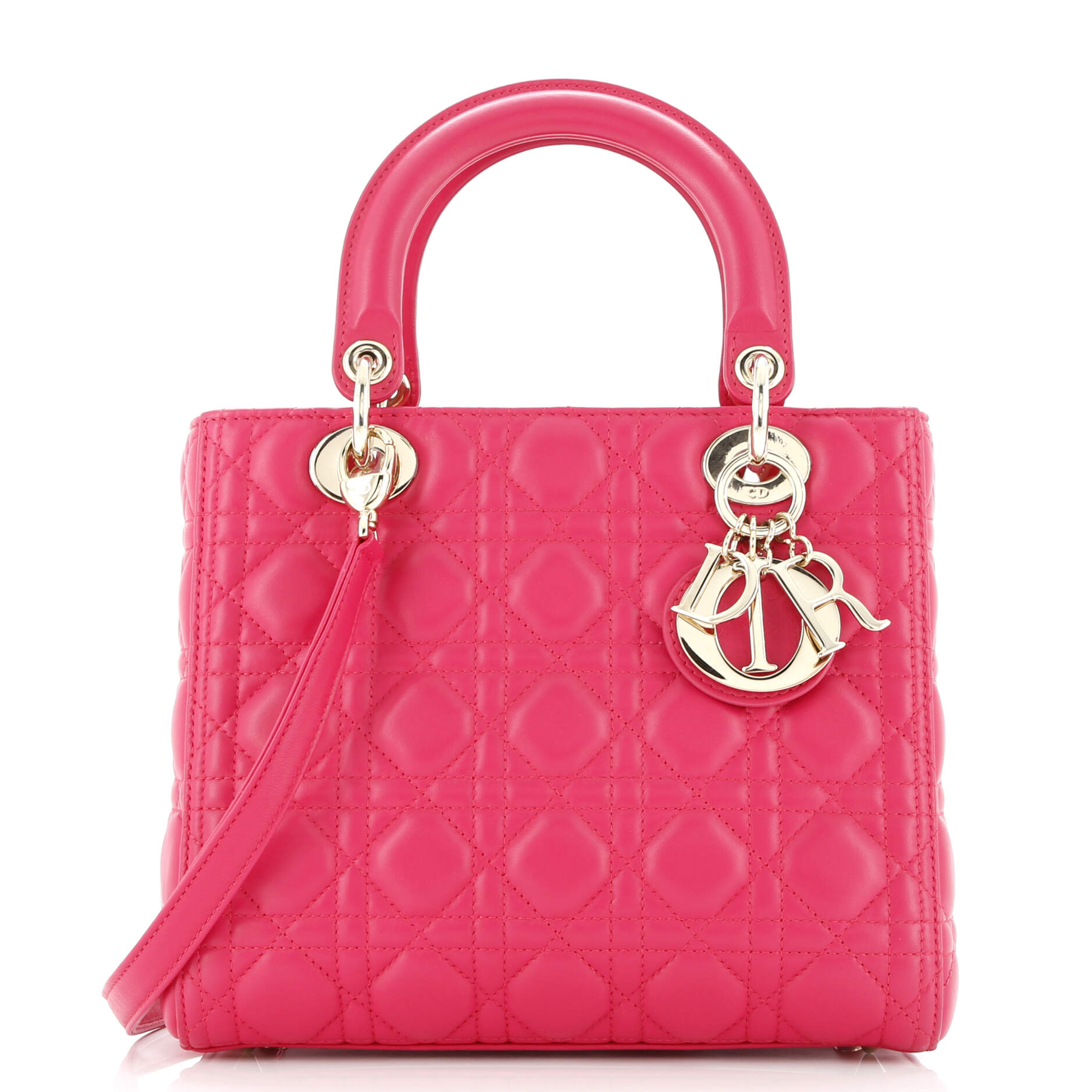 Lady Dior Bag Cannage Quilt Lambskin Medium